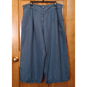 Gudrun Sjödén Pants Womens XL Linen Lyocell Bohemian Lagenlook BohoChic Sweden